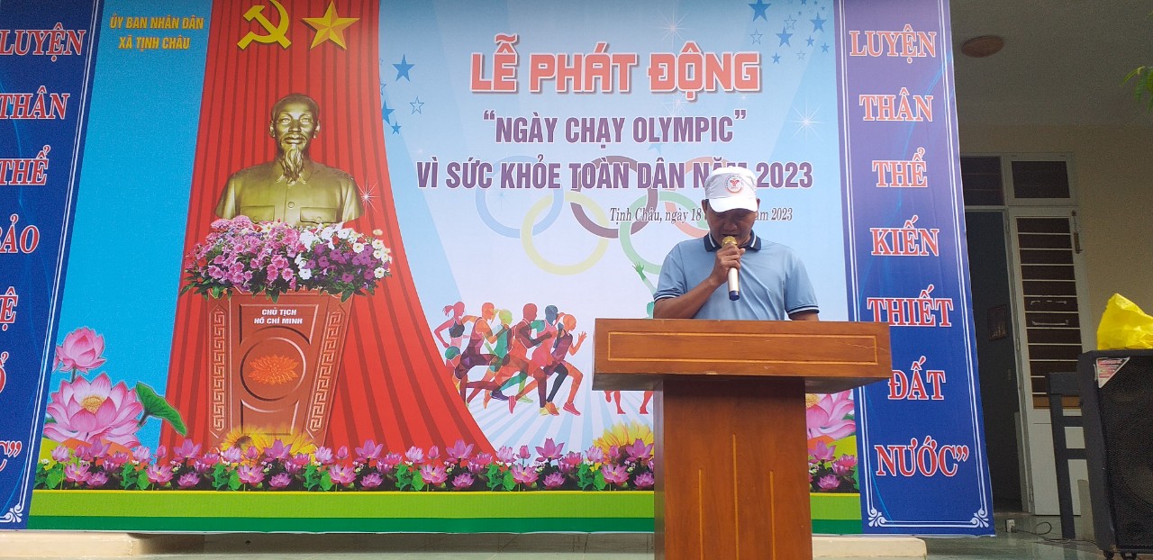 Xã Tịnh Châu: Hưởng ứng Ngày chạy Olympic vì sức khỏe toàn dân năm 2023